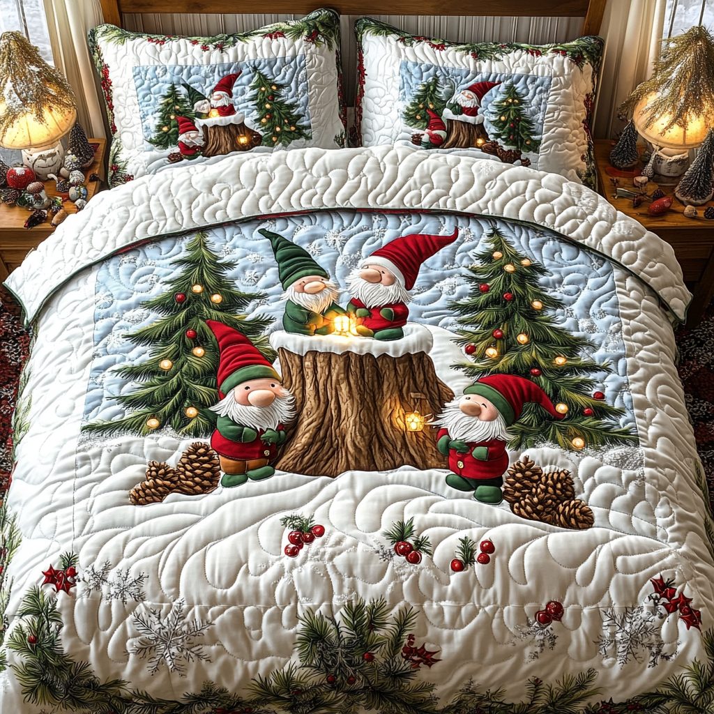 Christmas & Winter quilted bedding set